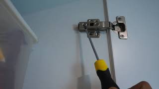 how to adjust cabinet door hinges DIY [upl. by Cirone]