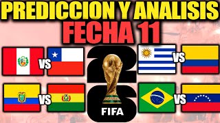 Predicción y Análisis FECHA 11 Eliminatorias Sudamericanas Mundial 2026  Uruguay vs Colombia Etc [upl. by Lind408]