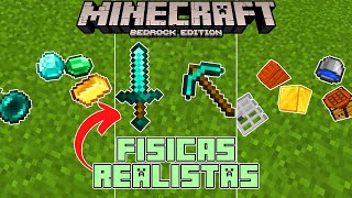 El MEJOR MOD DE Físicas REALISTAS MINECRAFT PE 120  Addon Item Physics [upl. by Adnim]