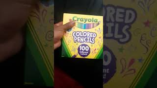 my new Crayola colored pencils 100 colors [upl. by Manwell]