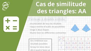 Allô prof  Cas de similitude des triangles AA [upl. by Bettine]