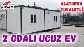 21 m2 İki Odalı Alaturka WCli Ucuz Konteyner Ev [upl. by Aerbma858]