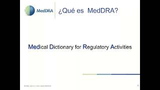 2023 03 02 What is MedDRA and How is it Used Presented in Spanish [upl. by Steven]