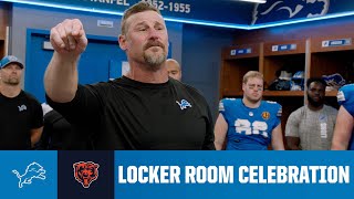 Lions vs Bears postgame locker room celebration [upl. by Sirovart]