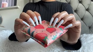 ASMR Tapping amp Scratching Bees Wax Wrapped Items [upl. by Otrevogir]