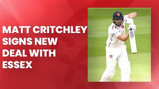 Matt Critchley extends his contract with Essex [upl. by Pepito]