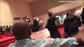 Racial remark during high school graduation shocks crowd [upl. by Ain]