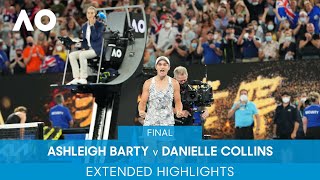 Ashleigh Barty v Danielle Collins Extended Highlights Final  Australian Open 2022 [upl. by Tai]