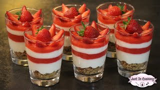 Recette de Verrines Fraise Citron [upl. by Rahab]