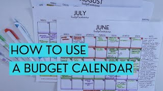 How To Use A Budget Calendar  Budgeting For Beginners [upl. by Adnawahs]