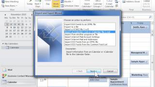 Outlook 2010 Import an iCalendar or vCalendar File into Calendar [upl. by Thorstein]