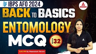 IBPS AFO 2024  Back to Basics Entomology MCQs Class 32  By Meenakshi Mam [upl. by Bassett]