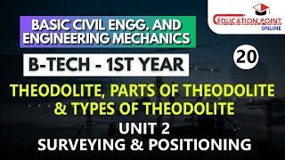 Theodolite  Parts of Theodolite  Types of Theodolite  Unit 2 Surveying amp Positioning [upl. by Aelem649]