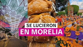 Los Michoacanos si Saben Celebrar el Día de Muertos 🕯️💀 Así Luce El Centro de Morelia [upl. by Ainesey]