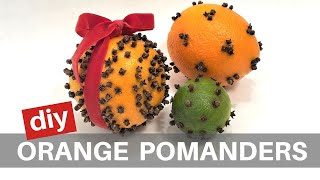 How To Make an Orange Pomander  Simple Aromatic Christmas Craft [upl. by Dnomar740]