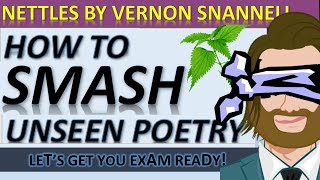 Unseen Poetry Revision GCSE English Literature Analysis of Nettles by Vernon Scannell [upl. by Aidnic]