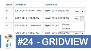 24 Yii  GridView [upl. by Noivaz]