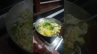 Batata poha  Indian street food shorts [upl. by Ennoryt]