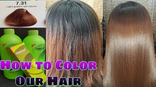 HAIR COLORING STEP BY STEP PROCEDURE [upl. by Akinhoj609]