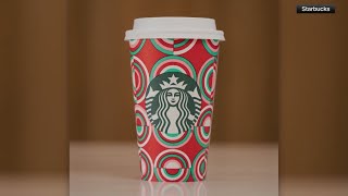 Starbucks plans to roll out seasonal cups with four festive designs [upl. by Holzman98]