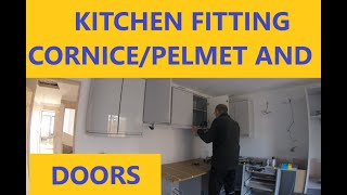 Kitchen fitting basics PART 4 Cornicelighting pelmet and doors [upl. by Ydnes]