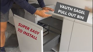 KITCHEN FITTING UK Installing a VAUTH SAGEL pull out bin VS ENVI Space PRO [upl. by Berkeley]