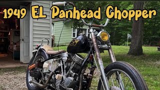 1949 EL Panhead Chopper Classic Vintage Harley Panhead Chopper [upl. by Scharff]