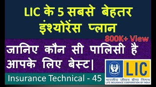 Top 5 LIC Life insurance Policies Best LIC Policy [upl. by Bull]