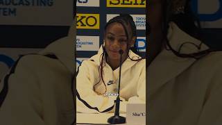 Heated moment in press conference ShaCarri Richardson 💅trackandfield shorts [upl. by Odnalor876]