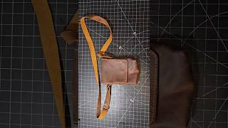 Handmade leather crossbody bag in a vintage style shorts [upl. by Anahcra716]