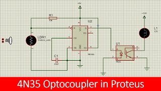 optocoupler in Proteus tutorial [upl. by Ardnajela359]