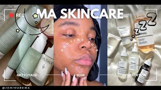 MA SKINCARE ROUTINE SOIR Démaquillage nettoyage gommage visagelèvres masque hydratation etc [upl. by Lipcombe947]