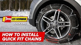 Les Schwab How to Install QuickFit Snow Chains [upl. by Eniawd]