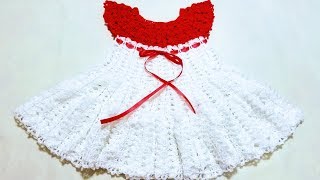 VESTIDITO A CROCHETganchillo para niña👗1 [upl. by Eremahs161]