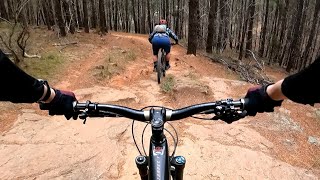 Majura Pines Mountain Biking Rock Lobster trail follow cam Mount Majura MTB 1440p [upl. by Enamrej722]