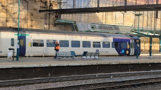 Class 158 DMU Departing Carlisle Citadel Station [upl. by Rie]