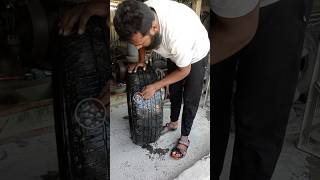 Tubeless tyre puncture checkingcar tyre tires tubelessrajutyreripiarig120 [upl. by Aicele]