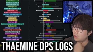 LOST ARK THAEMINE DPS DATA SO FAR PROG VS RECLEAR  ZEALS REACTS [upl. by Nessy]