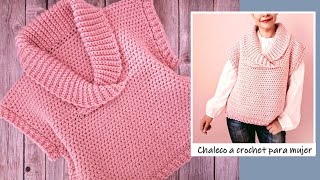 Chaleco FÁCIL a crochet para mujer ¡Paso a paso [upl. by Adnov307]