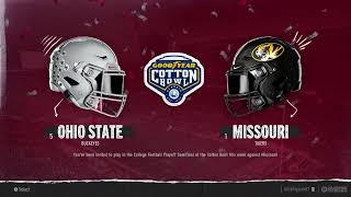 College Football 25 ps5 DYNASTY season 1 Ohio State College Playoffs Round 2 amp More [upl. by Scherle]