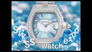 Swiss Watch Expo  Cartier Roadster Ladies Blue Dial Steel Watch W62053V3 Cartier Watches [upl. by Castillo]