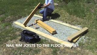 How To Build A Lean To Shed  Part 1  Gravel Foundation And Floor Framing [upl. by Golliner]