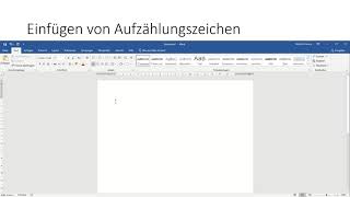 Word  Aufzählungszeichen und Nummerierung [upl. by Hillman]