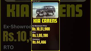 Kia Carens OnRoad Price in India 2024 MPV Kia india [upl. by Htebazie]