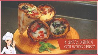 CONOS DE PIZZA CON MOLDES CASEROS 🍕🧀🥓🫑PIZZA CONES WITH HOMEMADE MOLDS🍕🧀🥓🫑 [upl. by Lrem]