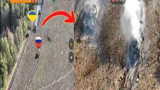 Footage Shows Ukrainian Tanks Convoying Russians at Close Range a duel with no chance for Russia [upl. by Rina343]