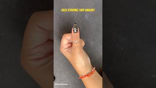 😱Easy striping tape Nailart design at home 🏡 shorts nails nailart nailswithmeee [upl. by Pros567]