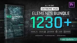 Extreme HUD Elements Bundle 1200 For Premiere Pro  Free Download Premiere Pro Templates  Full HD [upl. by Servais485]