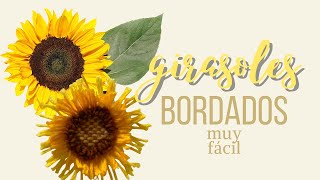 CÓMO BORDAR UN GIRASOL FÁCIL [upl. by Oznofla]