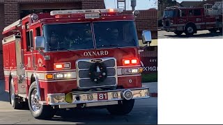 Oxnard Fire Dept Engine 81 Truck 81 amp Engine 166  Reserve  Responding to Medical Calls vcfd [upl. by Mosira351]